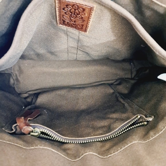 Lucky Brand Woven Straw Canvas Boho Large Festival Tote Bag - Picture 6 of 11